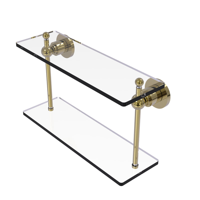 Allied Brass Astor Place Collection 16 Inch Two Tiered Glass Shelf AP-2-16-UNL