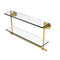 Allied Brass Astor Place Collection 22 Inch Two Tiered Glass Shelf with Integrated Towel Bar AP-2TB-22-PB