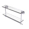 Allied Brass Astor Place Collection 22 Inch Two Tiered Glass Shelf with Integrated Towel Bar AP-2TB-22-SCH