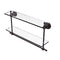Allied Brass Astor Place Collection 22 Inch Two Tiered Glass Shelf with Integrated Towel Bar AP-2TB-22-VB