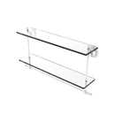 Allied Brass Astor Place Collection 22 Inch Two Tiered Glass Shelf with Integrated Towel Bar AP-2TB-22-WHM