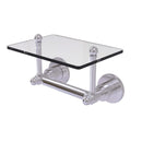 Allied Brass Astor Place Collection Two Post Toilet Tissue Holder with Glass Shelf AP-GLT-24-SCH