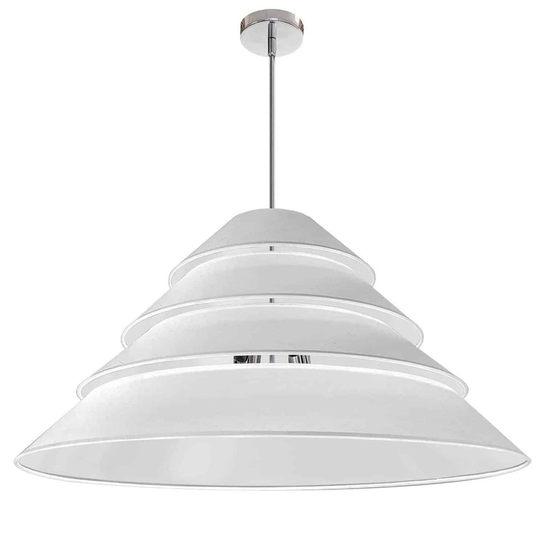 Dainolite 4 Light Aranza Pendant White Shade Polished Chrome ARA-4P-PC-790