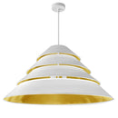 Dainolite 4 Light Aranza Pendant White/Gold Shade White ARA-4P-WH-692