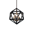 Dainolite 3 Light Chandelierblkwith Antique Brass ARC-143C-AB