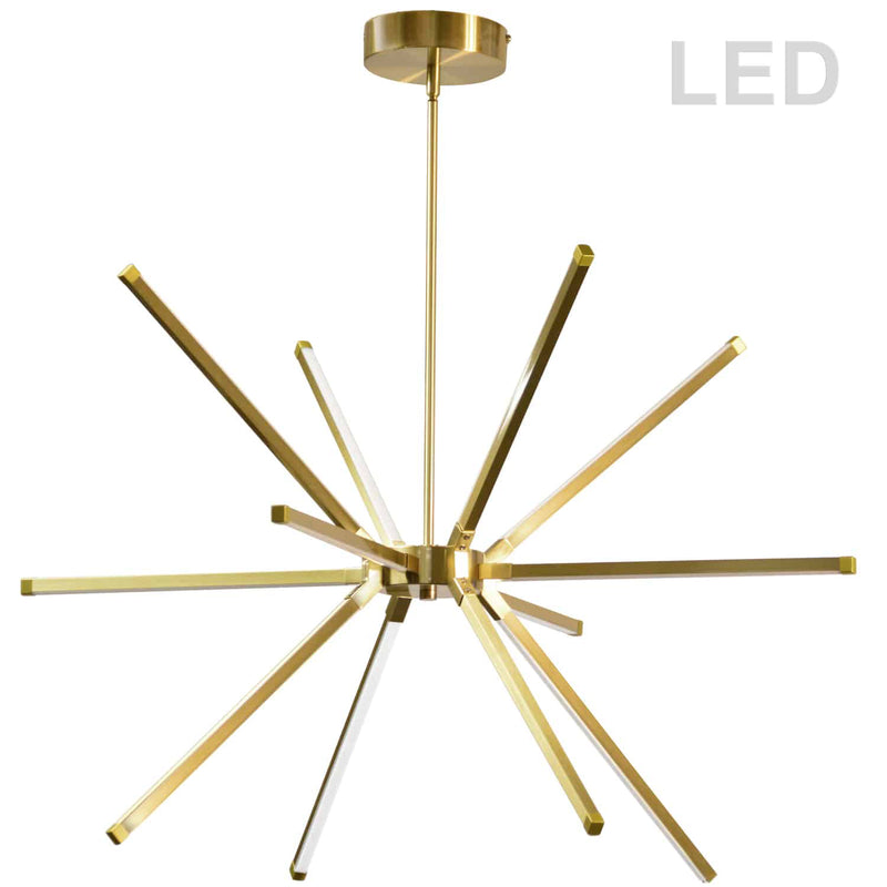 Dainolite 60 Watt Chandelier Agb with Wh Acrylic Diffuser ARY-3260LEDC-AGB