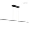 Dainolite 56W Horizontal Pendant Matte Black with White Acrylic Diffuser ARY-7256LEDHP-MB