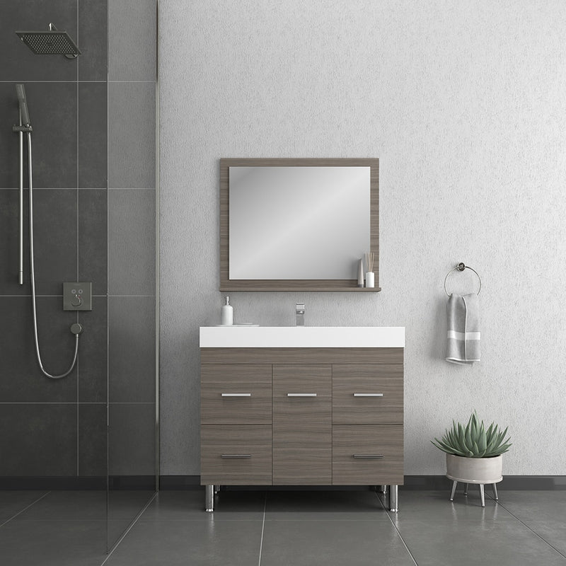 Alya Bath Ripley 39" Modern Bathroom Vanity Gray AT-8041-G