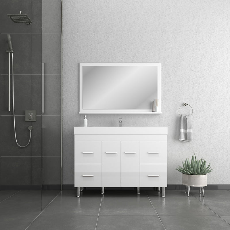 Alya Bath Ripley 48" White Vanity with Sink AT-8042-W