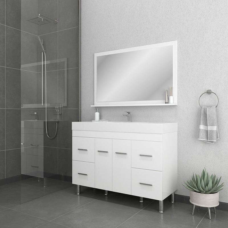 Alya Bath Ripley 48" White Vanity with Sink AT-8042-W