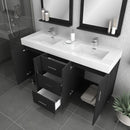 Alya Bath Ripley 56" Black Double Vanity with Sink AT-8043-B-D