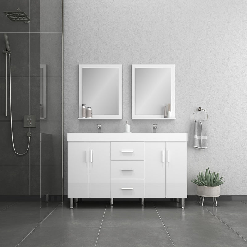 Alya Bath Ripley 56" White Double Vanity with Sink AT-8043-W-D