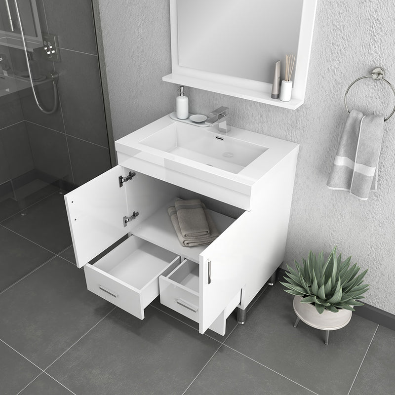 Alya Bath Ripley 30" White Vanity with Sink AT-8085-W