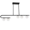 Dainolite 5 Light Halogen Horizontal Pendant Matte Black with White Glass ATL-445HP-MB