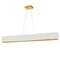 Dainolite 30W Horizontal Pendant Aged Brass with White and Gold Shade AUB-R5030HP-AGB-692