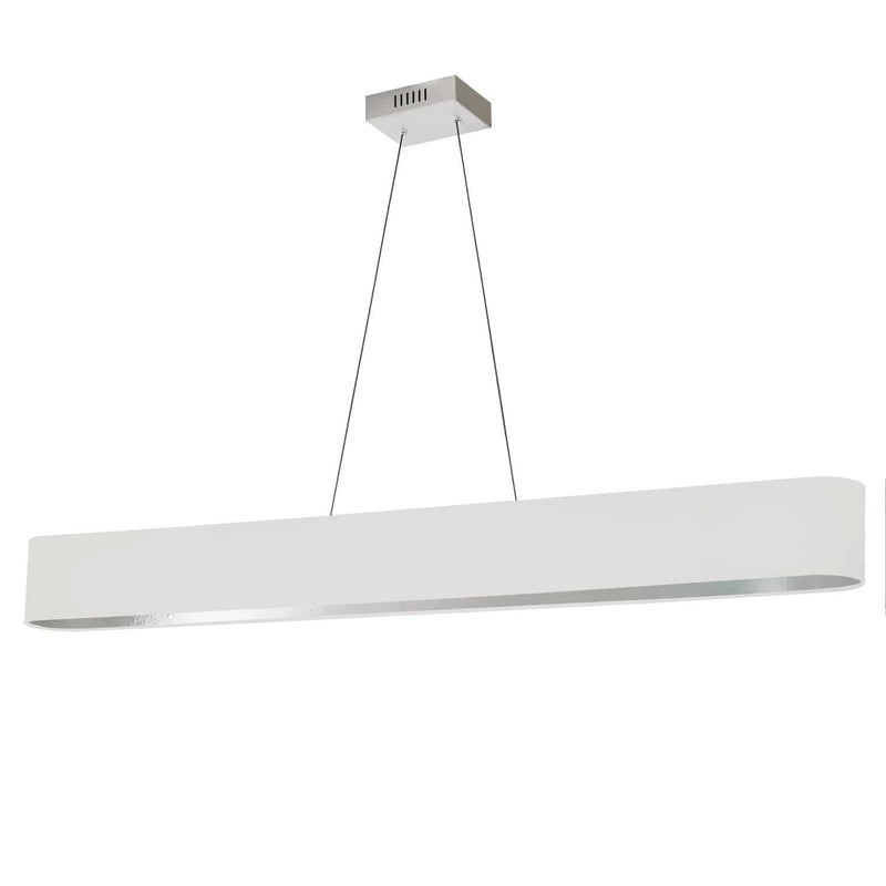 Dainolite 30W Horizontal Pendant Polished Chrome with White and Silver Shade AUB-R5030HP-PC-691