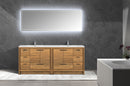 Alma Vanity Allier 84" Natural Oak Finish Vanity with Integrated Sink ALLIER84-NO