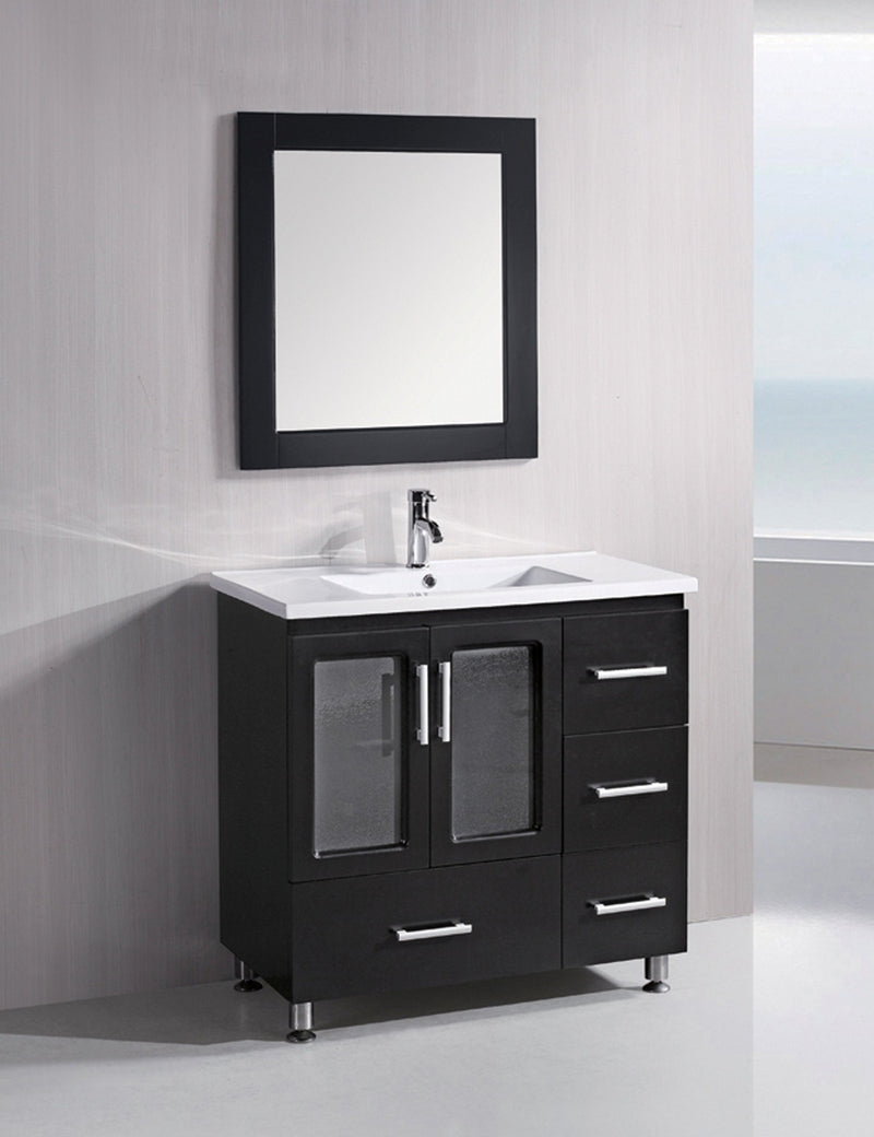 Design Element Stanton 36" Single Sink Vanity Set in Espresso