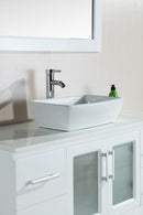 Design Element Stanton 48" Single Sink Vanity Set with Vessel Sink in White