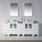 Sydney 84 Inch Vanity with Double Side Cabinet by Blossom in Glossy White