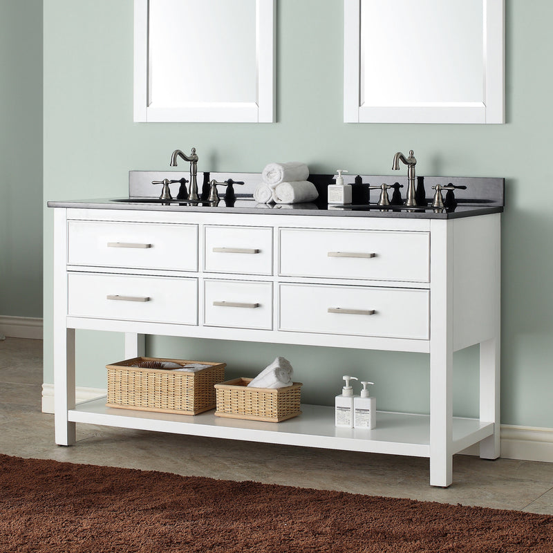 Avanity Brooks 61 inch Vanity Combo BROOKS-VS60-WT-A