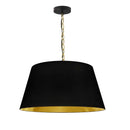 Dainolite 1 Light Brynn Medium Pendant Blk/Gld Shade Agb BRY-M-AGB-698