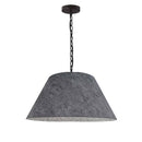 Dainolite 1 Light Medium Brynn Pendant Black with Gray Felt BRY-M-BK-500