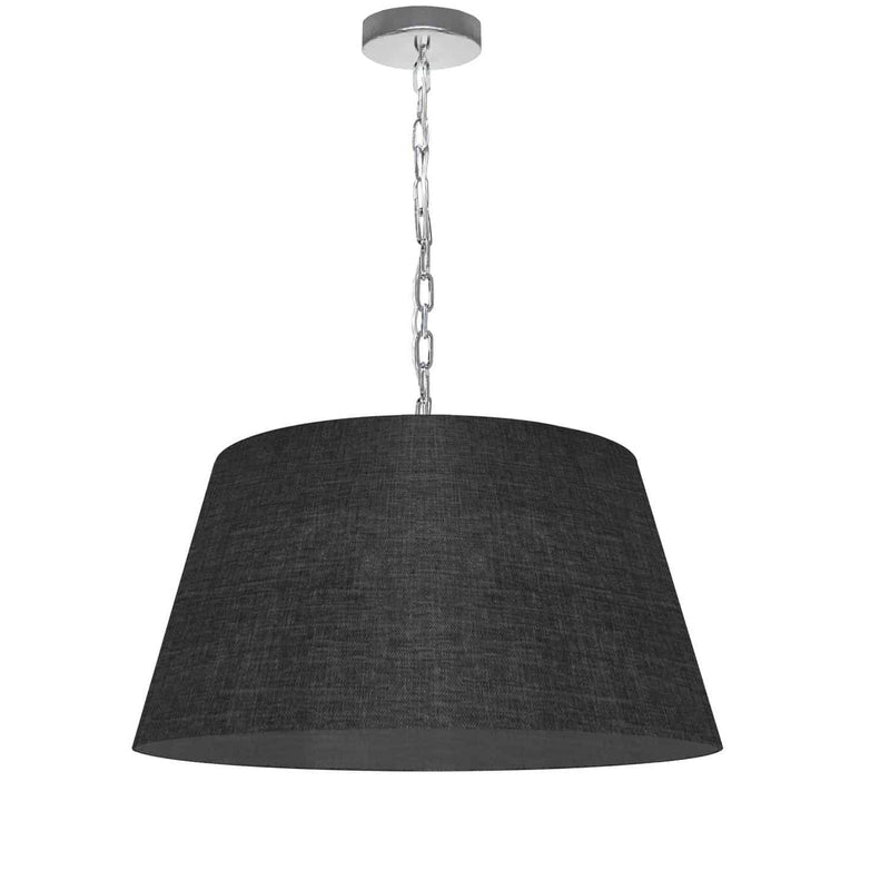 Dainolite 1 Light Brynn Medium Pendant Black/Clear Shade Pc BRY-M-PC-2406