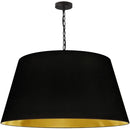 Dainolite 1 Light Brynn X Large Pendant Blk/Gld Shade Black BRY-XL-BK-698