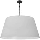 Dainolite 1 Light Brynn X Large Pendant Jtone Wht Shade Black BRY-XL-BK-790