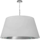 Dainolite 1 Light Brynn X Large Pendant Wht/Slv Shade Pc BRY-XL-PC-691