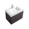 KubeBath Bliss 30" High Gloss Gray Oak Wall Mount Modern Bathroom Vanity BSL30-HGGO