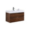 KubeBath Bliss 40" Walnut Wall Mount Modern Bathroom Vanity BSL40-WNT