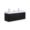 KubeBath Bliss 60" Double Sink Black Wall Mount Modern Bathroom Vanity BSL60D-BK
