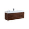 KubeBath Bliss 60" Single Sink Walnut Wall Mount Modern Bathroom Vanity BSL60S-WNT