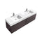 KubeBath Bliss 80" Double Sink High Gloss Gray Oak Wall Mount Modern Bathroom Vanity BSL80D-HGGO