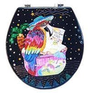 Buggy Whip KEYLIME PARROT HAND PAINTED TOILET SEAT IN THE TROPICS