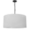 Dainolite 1 Light Large Braxton Pendant Black with White Shade BXN-L-BK-790