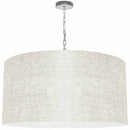 Dainolite 1 Light Extra Large Braxton Pendant Polished Chrome with Cream and Clear Shade BXN-XL-PC-2405