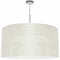 Dainolite 1 Light Extra Large Braxton Pendant Polished Chrome with Cream and Clear Shade BXN-XL-PC-2405