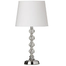 Dainolite 1 Light Table Lamp Cut Crystal Ball with White Shade C13T-PC