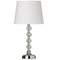 Dainolite 1 Light Table Lamp Cut Crystal Ball with White Shade C13T-PC
