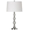Dainolite 1 Light Table Lamp Cut Crystal Ball with White Shade C33T-PC