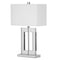 Dainolite 1 Light Table Lamp Rect Crystal with White Shade C52T-PC