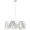 Dainolite 4 Light Incandescent Chandelier Matte White Finish with White Ribbon CDO1-304C-MW-WH