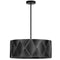 Dainolite 4 Light Incandescent Chandelier Matte Black Finish with Black Ribbon CDO2-304C-MB-BK