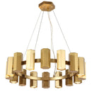 Dainolite 16 Light Halogen Chandelier Aged Brass Finish CEN-2416C-AGB