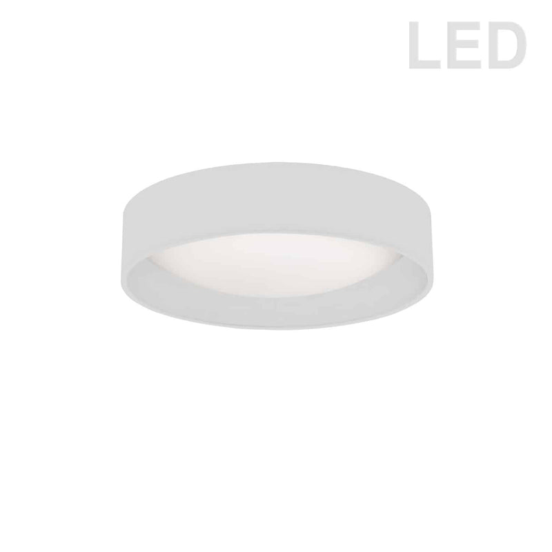 Dainolite 11" Light Flush Mount Fixture White Shade CFLD-1114-790