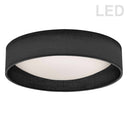 Dainolite 15" Light Flush Mount Fixture Black and Clear Shade CFLD-1522-2406