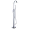 LessCare Single Handle Floor Mounted Tub Faucet with Hand Shower- Chrome